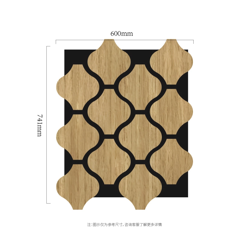 Modularna akustična stenska plošča MDF-on-PET Clover Chain