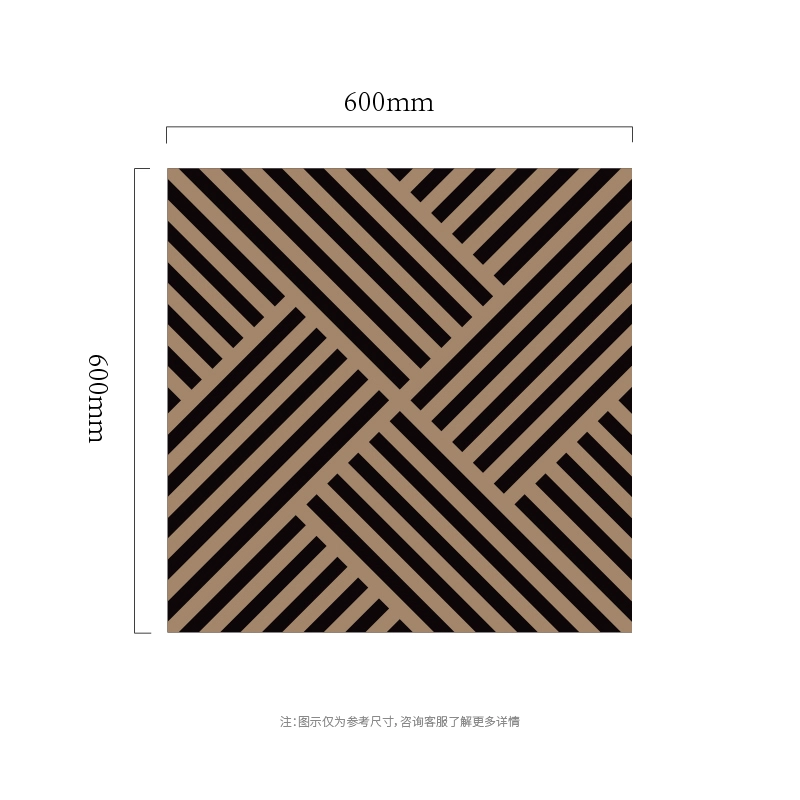 Akustična stenska plošča Crosshatch Linear MDF-on-PET