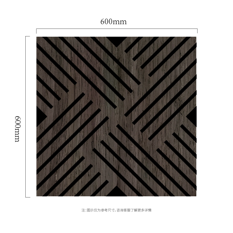 Crossline Diagonal MDF-on-PET Akustična stenska plošča
