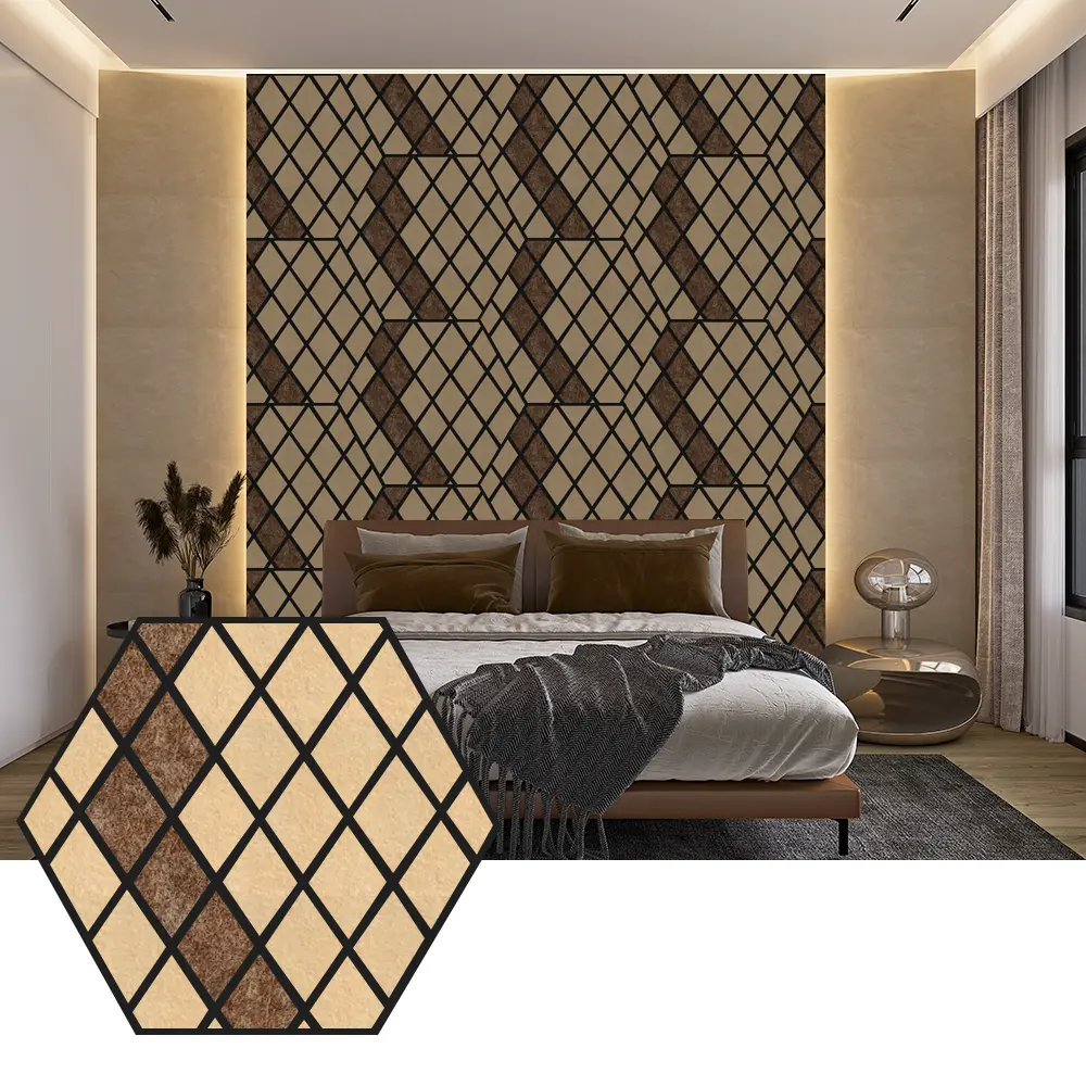 Hexagon PET akustične plošče za sodoben dizajn sten