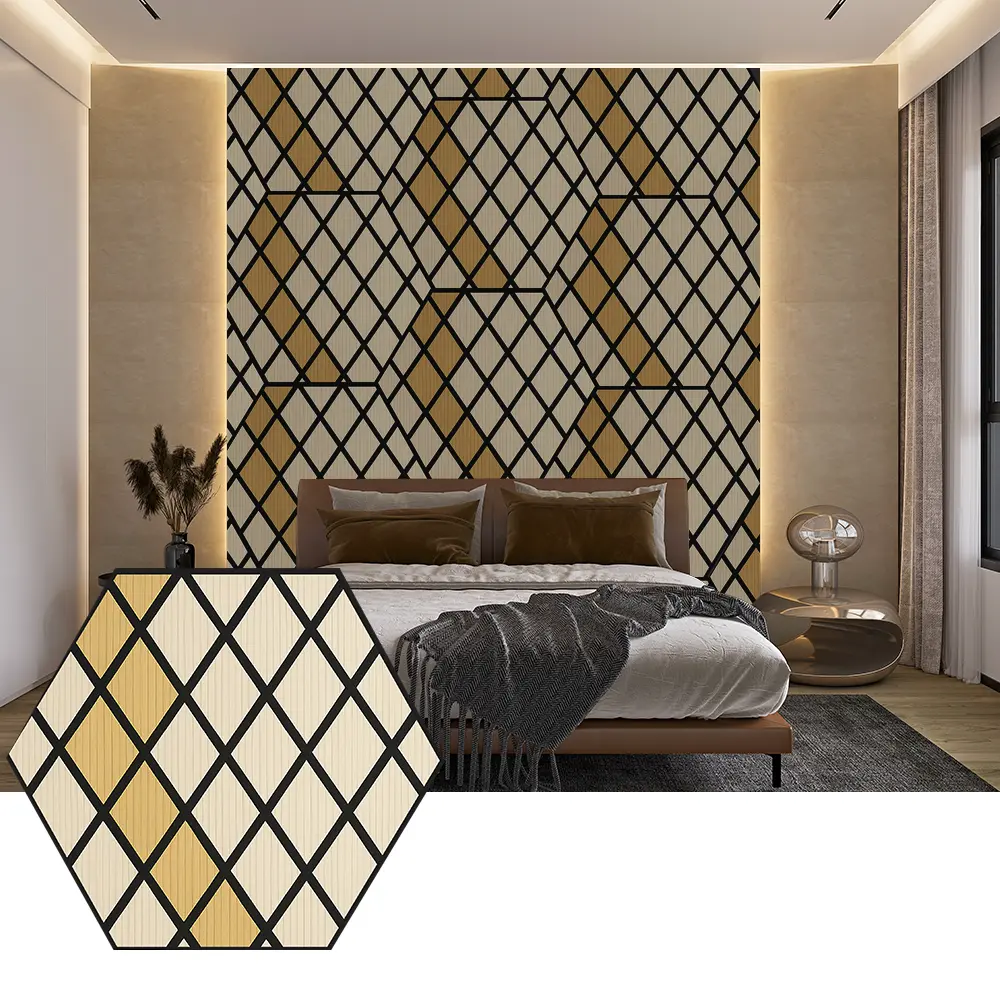 Hexagon PET akustične plošče za sodoben dizajn sten Hexagon PET akustične plošče za sodoben dizajn sten