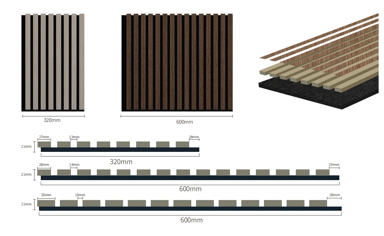 3D Wood Veneer Acoustic Panels for Interior Wall Design