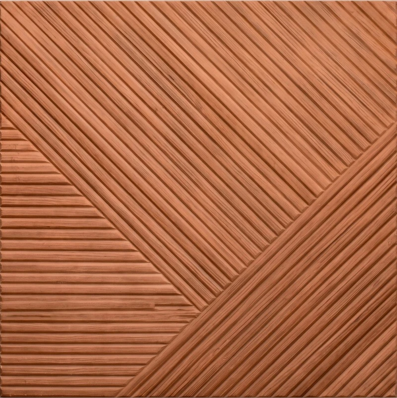 Wonear 3D-UV-natisnjena žlebljena PET plošča Chevron Teak Wonear 3D-UV-natisnjena žlebljena PET plošča Chevron Teak